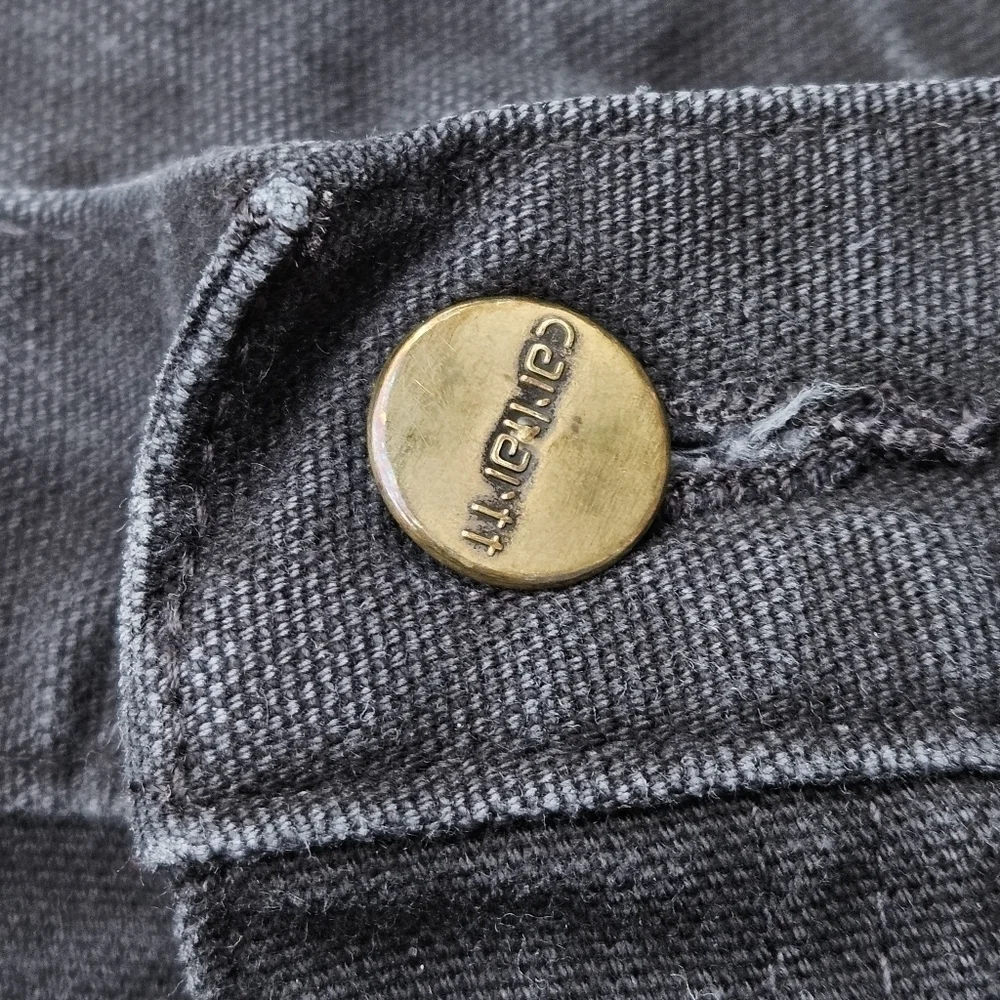 Carhartt Black Duck Canvas Carpenter Pants Original Dungaree Fit B11 BLK 44X34